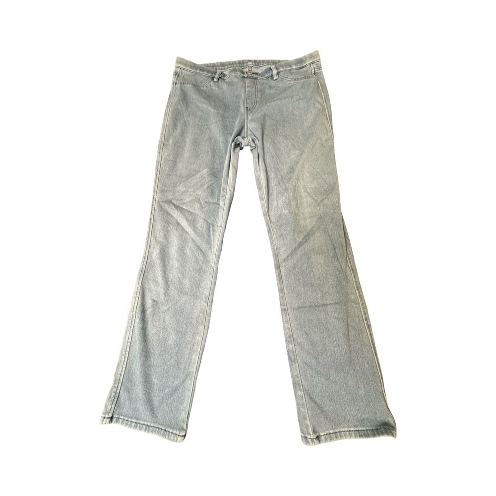 Uniqlo Leggings Pants Women L Light Blue Denim Jeggings Stretch Pull On Casual